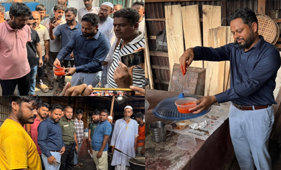 ভান্ডারিয়ায় অস্বাস্থ্যকর পরিবেশে মিষ্টি তৈরির অভিযোগে ২০ হাজার টাকা জরিমানা