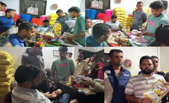 ভাণ্ডারিয়ায় নকল পণ্যের গোডাউনে অভিযান, ২০ হাজার টাকা জরিমানা ও সিলগালা